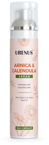 Arnica & Calendula Cream 100ml – Moisturising Botanical Skin Cream with Vitamin E & Grape Seed Oil – Soothing Body Cream – Made in UK