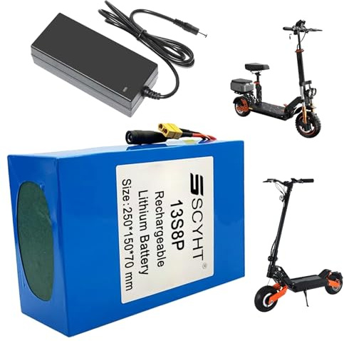SSCYHT Batería para Patinete eléctrico 48 V Batería de Litio 13S8P Baterías Bicicletas eléctricas Baterías Recargables para monopatín, Motocicleta y Triciclo con BMS,48v15ah