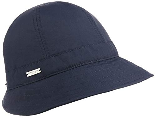 Seeberger Uni Anti-Rain Glockenhut Hut Damenhut Stoffhut Regenhut Outdoorhut Damen - mit Futter Winter Herbst Sommer Frühjahr Frühling-Sommer Herbst-Winter - One Size dunkelblau