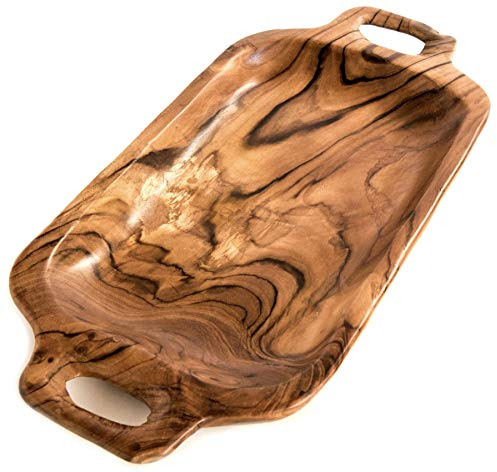 WINDALF Holz Dekoration Servier Tablett Morgana b: 52 cm Frühstücksbrett Antipasti Holzplatte Wurzelholz