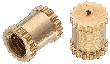 MASUNN M3 x 5 mm Messing Single Pass Rändelmuttern Innengewinde Blindloch Einsätze Einschlagmuttern