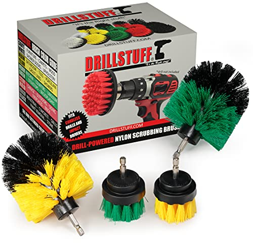 Bohrbürste Power Scrubber Aufsatz für Bohrmaschine - Bohrer Bürstenaufsatz Fugenreiniger Bürstenset - Power Scrubber Drill Brush Kit - Reinigungsbohrer Bürstenset - Bohrer Scrub Bürste für Bohrer