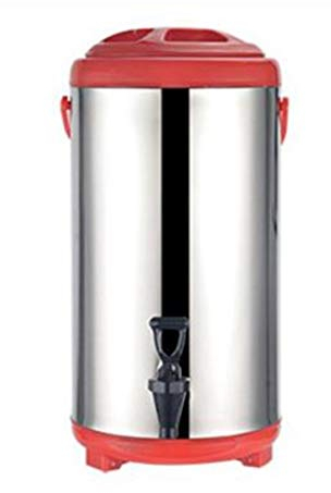 GHKWXUE Thermique Distributeur de Boissons au Lait en Acier Inoxydable Seau à thé Seau à Glace Seau jus café avec Robinet Commercial 8L / 10L / 12L for Tea Shop/Restaurant/Cantine/École