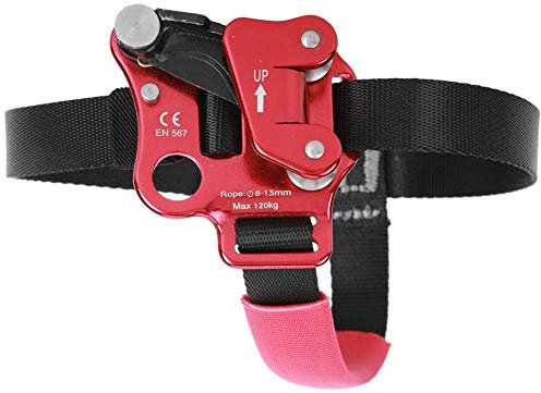 Aviation Aluminiumlegierung Linker/rechter Fuß Ascender Riser Outdoor Klettern Bergsteigen für Klettern Bergsteigen(Rechter Fuß Riser/Silber)