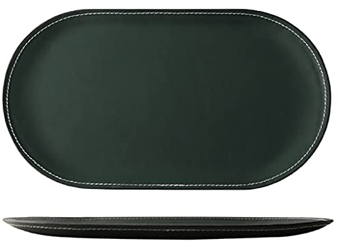 Leder Tablett, Valet Tray,Taschenleerer Leder,Men Women Jewelry Key Tray,PU Leather Tray,Mehrfarbiger Taschenleerer ​in Nappa Leder für Ihr Haus,Ordentlich Tablett ( Color : Green , Size : Style 2 )