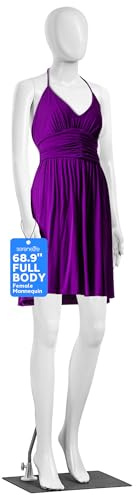 SereneLife Manichino Femminile Corpo Completo, Altezza 175 cm, Testa Regolabile, Membri Flessibili e Design Staccabile, Perfetto per Negozi di Abbigliamento, Boutique, Esposizioni e Altro
