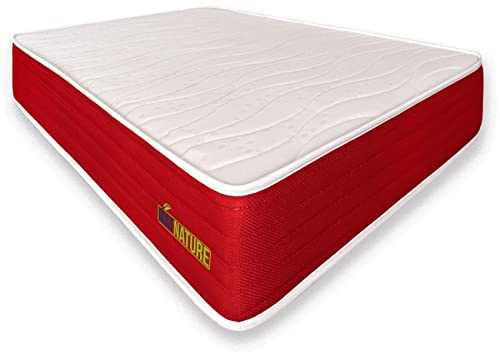 Matnature EcoNature Matelas antibactérien Confort haute résilience et haute densité Réversible hiver-été Anti-acariens 90 x 190 cm