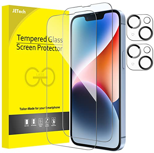 JETech Schutzfolie für iPhone 14 Plus, 2+2 Stück