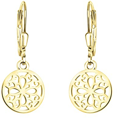 SOFIA MILANI - Damen Ohrringe 925 Silber - Kreis Ornamenten Ohrhänger