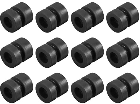 sourcing map RC Vibrationsschutz Gummi Bälle für RC F4 F7 Flugregler M3x6.6mm Stoßdämpfung Bälle (Schwarz) 12Pack