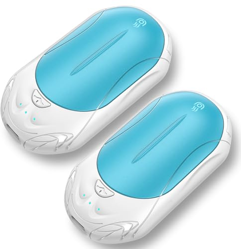 2 Pack Uppladdningsbar Handvärmare 6000mAh OUTJUT Bärbar Fickvärmare 3 Värmelägen USB Elektrisk Delad Uppladdningsbar Handvärmare Lämplig för Utomhussporter, Camping, för Renopatienter