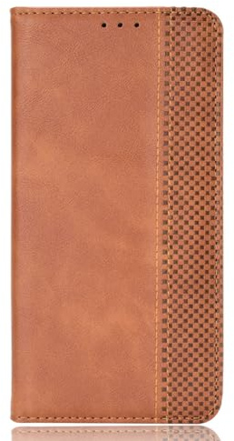 BORYA Cuero Funda para Motorola Moto G84 5G, Antigolpes Premium PU Carcasa TPU Suave Silicona Estuche con Billetera Ranuras Tarjetas Soporte Broche Magnético Caso, Marrón