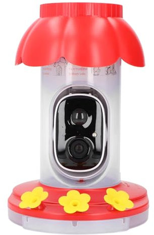 Annadue Intelligentes Vogelfutterhaus mit Kamera, AI Auto Capture Vogelbewegungserkennung mit 1080P Nachtsicht, IP65 wasserdichte Vogelbeobachtungskamera, für Vogelliebhaber