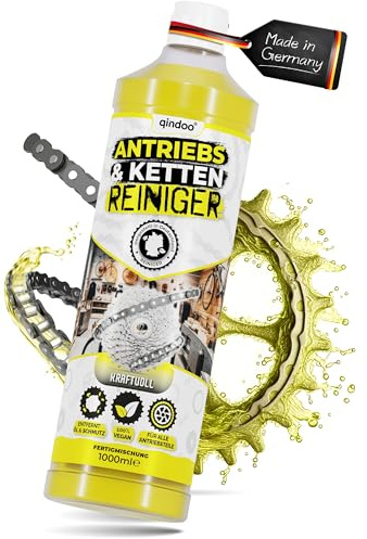 Qindoo Fahrradkettenreiniger Antrieb Reiniger Fahrrad, Reinigt Dreck, Schmiere, Öl und Fett der Kette, Antriebsentfetter, 1L Nachfüll