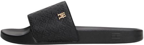 Tommy Hilfiger Damen Badeschuhe Monogram Elegant, Schwarz (Black), 40
