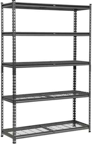 Rhino Racking - 5 Tier Heavy-Duty Boltless Wire Shelving Unit - 1000kg Load Capacity - 183 x 120 x 40 cm