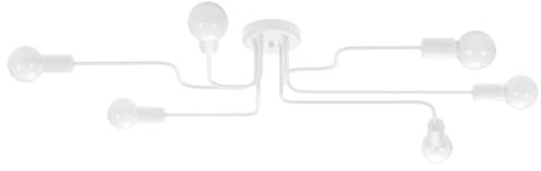 SOLLUX lighting - Kronleuchter - Hängelampe LED - Pendellampe VECTOR - Pendelleuchte - Hängelleuchte LED - Niedriger Energieverbrauch - E27,6x max 15W LED, ~230V, 50Hz, IP20 - Weiß - 80x64x15,5cm