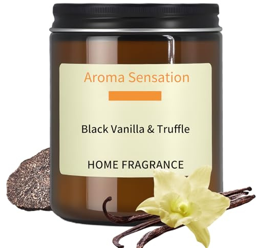 Vanille Duftkerze im Glas, Kerze Duft Geschenk für Frauen Freundin, Scented Candle, Aromatherapie Kerze für Entspannung, Natürliches Sojawachs, 80 Std. Lange Brenndauer, 200g