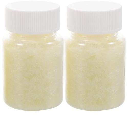 Operitacx Flocking Powder Soft Texture 2 Bottle 3mm Easy to Shape Craft Flocking Material Multi-use Powder for Handmade Crafts and Squeeze Toys for Plush Toys and Models
