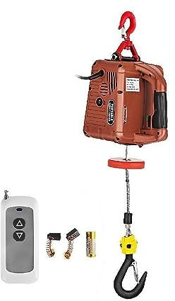 Mini Grúa De Cabrestante Eléctrico Portátil De 500 Kg Versión Con Cable De CA 885000 Elevación PullzAllll 7,6 M Con Control Remoto,Potente y eficiente