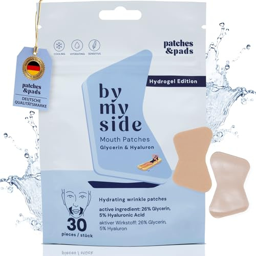 Patches & Pads Hydrogel Mundfalten Pflaster mit Glycerin und Hyaluron 30 Stk. - Cooling Effekt - Hydrogel Maske Gesicht, Hydrogel Eye Patches - Dermatologisch getestet