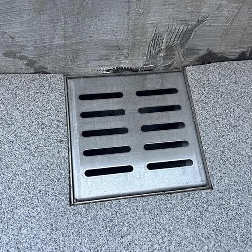 Drenaje para construcción Rejillas de drenaje para exteriores, rejilla metálica para drenajes, rejilla cuadrada resistente para desagües de jardín/exteriores.(30cmx30cm)