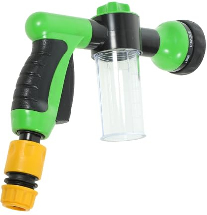 Kisangel Multifunctional Garden Hose Nozzle Sprayer with Adjustable Water Patterns and Connectors Portable Dog Washing Attachment for Pet Bathing Lawn Watering and Car Cleaning Ergonomic