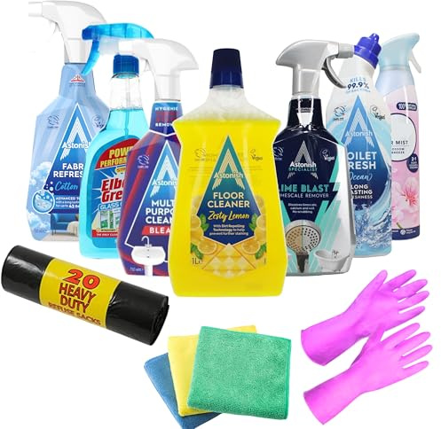 12 Piece Cleaning Products Bundle, All-in-One Home Cleaning Kit for Kitchen, Bathroom, Windows, Limescale remover & General Surfaces | Spanish cleaning products, Blitz Cleaning Supplies