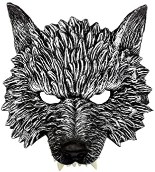 Wolf Maske Werwolf Halbmaske 3d Halloween Werwolf Wolf für Maskerade Cosplay Requisiten Halloween Partyzubehör