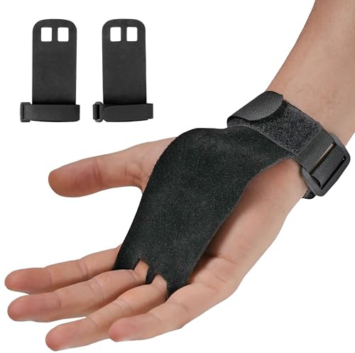 Generico Paracalli CrossFit Donna Uomo – Presa Antiscivolo per Allenamento, Pull Up, Calisthenics – Protezione Mani per Sbarra, Sollevamento Pesi, Ginnastica, Workout Taglia Unica Regolabile