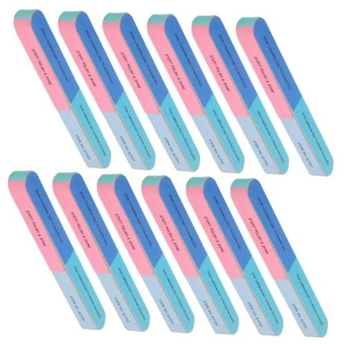 IWOWHERO 12 piezas Bloques Pulidores de Uñas Profesionales Taco Caras Lavables para Manicura y Pedicura Casa y Viaje