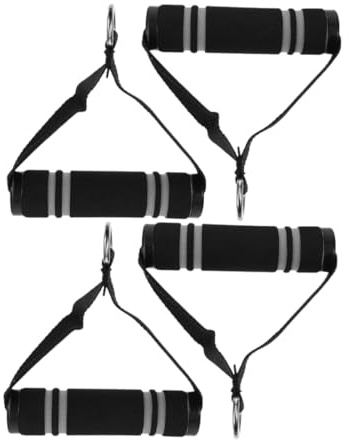 PAMINGONO 2 Paires Poignées de Tirage Résistance Poignées Antidérapantes pour Équipement Fitness Accessoires Musculation pour Sangles Main Compatible Gym à Domicile et Machine Câble