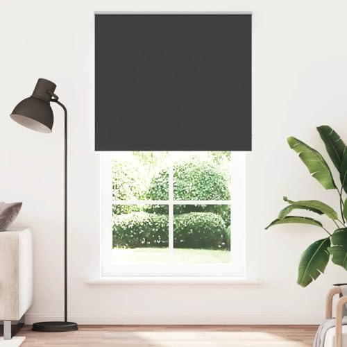 Persiane avvolgibili per interni, con finestre cieche, oscuranti, colore nero, 135 x 230 cm, larghezza tessuto 131,6 cm, per soggiorno, sala da pranzo, camera da letto, cucina, ufficio