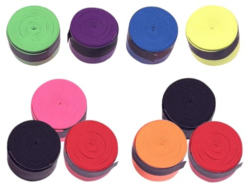 DOITOOL Ruban Adhésif Antidérapant Respirant pour Grip de Raquette de Tennis et Badminton, 10 Rouleaux pour Entraînement et Compétition en Extérieur