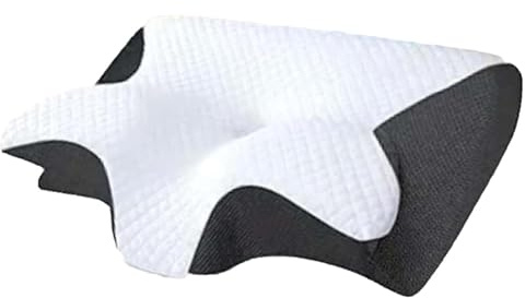 TETGSET Curo Sleep Kissen, 2026 Neu Curo Sleep Kissen Original, Ergonomisches OrthopäDisches Nackenkissen Aus Memory-Schaum, Bietet UnterstüTzung FüR Seiten-, RüCken- und Bauchlage (Schwarz)
