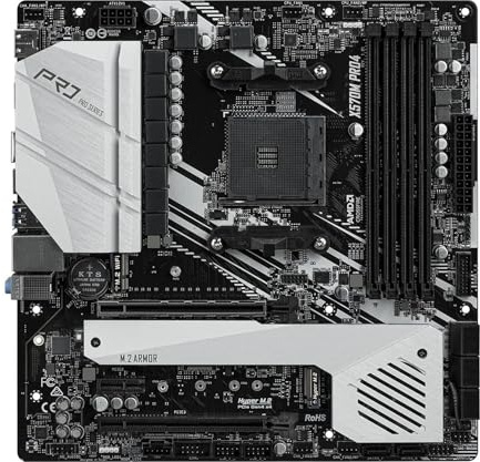 Carte mère de Jeu Fit for ASRock X570M PRO4 Carte mère AMD X570 Socket AM4 Support Ryzen 5 5600 5900 4600G 5700G 1600 CPU DDR4 M.2 128GB Micro ATX