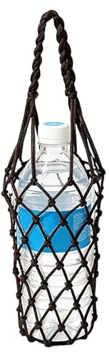 Borsa Per Bottiglia D'acqua - Portabottiglie In Rete Intrecciata A Mano, Portabevande A Spalla Per Ricordo, Organizer Per Bevande Portatile Riutilizzabile | Elegante Accessorio Per L'idratazi
