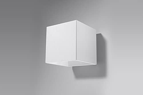 Licht-Erlebnisse Bauhaus Wandleuchte (Bauhaus, Weiß, Rechteckiger Schirm) Innenleuchte Hotellampe Flurleuchte Wandlampe