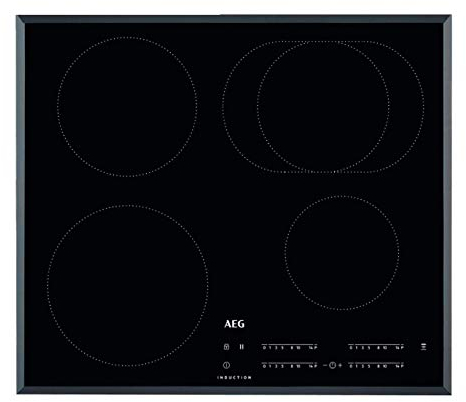 AEG IKB64411FB Autarkes Kochfeld / Induktion / Hob²Hood / Slider-Bedienung / 60 cm / Facetten-Design / 4 Kochzonen / Powerfunktion / Kindersicherung