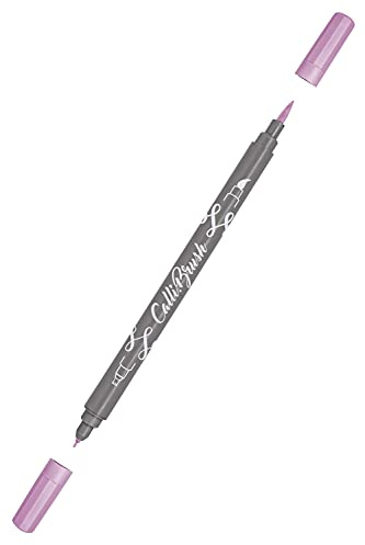 Online Calli.Brush Pen mit Double-Tip, Pinsel- und Kalligraphie-Spitze, Handlettering Brush-Pens in verschiedenen Farben, bunte Bullet-Journal Stifte für Kalligrafie, Aquarell, Farbe: Lavender