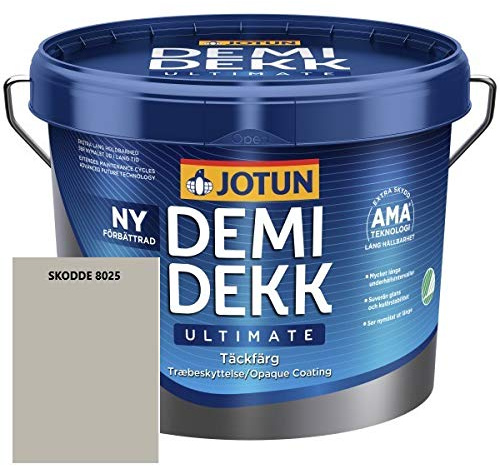 JOTUN DEMIDEKK ULTIMATE Täckfärg Holz-Farbe | Wetterschutz | Holzschutz | Absolute Premium-Qualität | 3 Liter SKODDE 8025