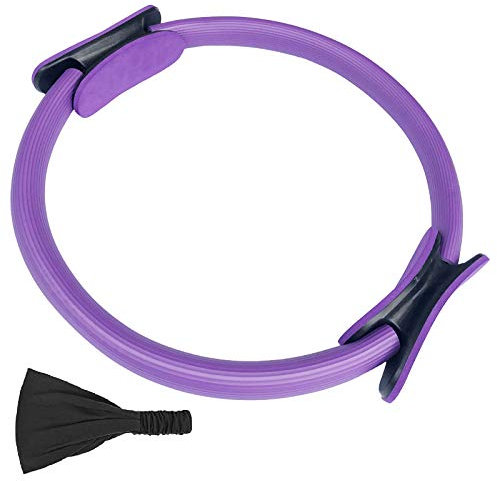 JK Home Pilatesring, Yoga, magischer Kreis, Fitnessgerät, Oberschenkel, elastisch, Violett