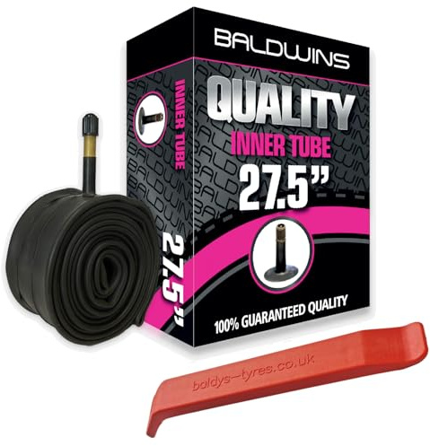 Baldwins Bike Inner Tube 27.5 x 1.75 to 2.125 Schrader Valve & BALDY'S TYRE LEVER