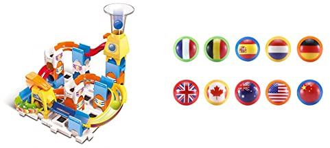 VTech - Marble Rush, Circuit À Billes - Discovery Set XS100 - Construction - Dès 4 Ans + Pack De 10 Marblebilles - Accessoires Marble Rush, Circuit De Billes