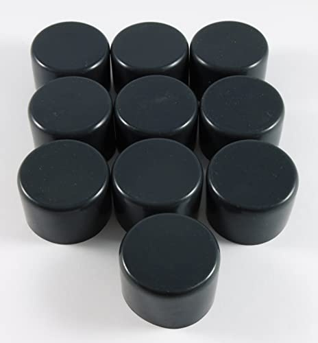 10 Stück EXCOLO Pfostenkappe PVC grau für Metallpfosten rund Rundrohr Ø 34mm Kappe aus Kunststoff für Metall Zaun-Pfosten