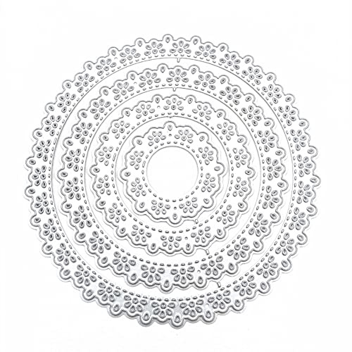 LICHENGTAI Stanzschablone Geometrisch Set Blumen Stanzschablone Hintergrund Rahmen Schablone Rechteck Runden Form Prägung Stanzschablonen für DIY Prägung Fotorahmen Dekorative Sammelalbum Karte
