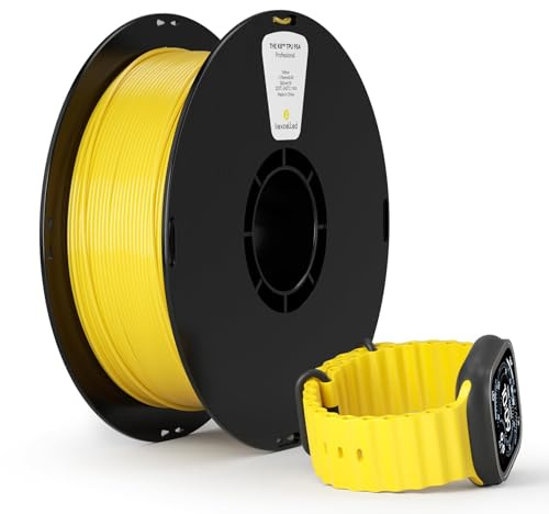 kexcelled TPU 95A Filament 1,75mm 1kg, Flexibel und Weich, Gelb | Hervorragende Elastizität, 3D Drucker Materialient, Vakuumverpackung, für FDM Druckern