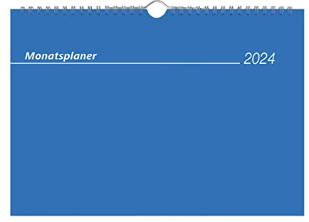 Monatsterminkalender 2024 29,7x21 1M/1S - Drahtkammbindung mit Aufhänger - 989-0015