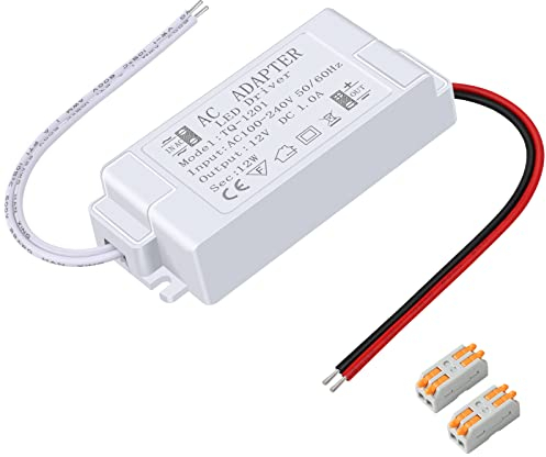 Karyoosi LED Trafo 12V 1A 12W, LED Transformator Netzteil, Flimmerfrei, Geräuschlos für MR16 GU5.3 MR11 G4 Lampen and Streifen