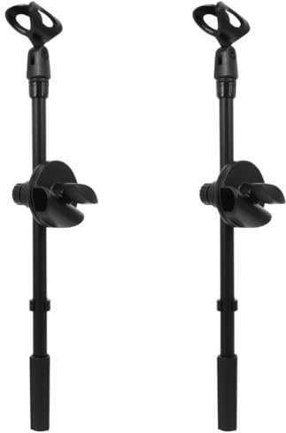 ibasenice 2sets Mic Boom Arm Dual Mic Clip Rotating and Folding Type for Live Stream for Microphone Accessories and Karaoke Setup